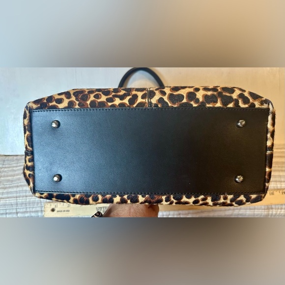 Charles Jourdan Leopard Print Haircalf Satchel Bag – Genuine Leather - Picture 10 of 16